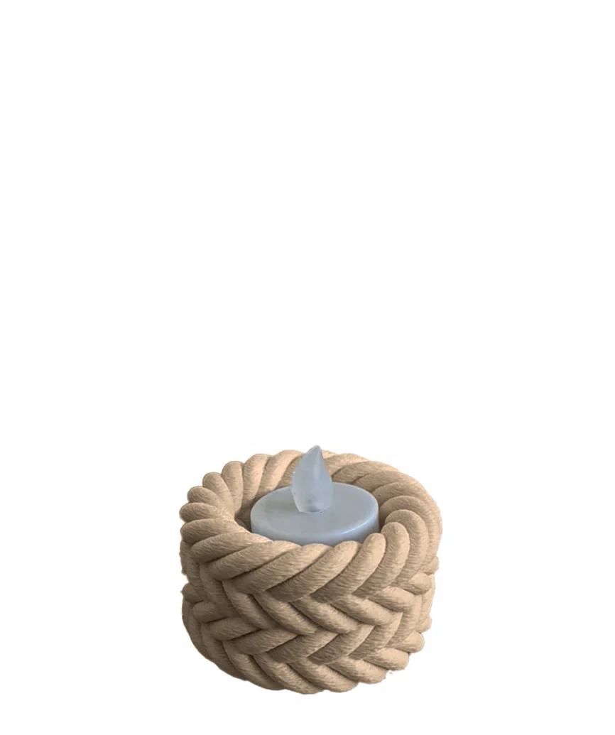 Διακοσμητικό Κηροπήγιο Tealight Rope Style – Σετ Πλεκτού Σχεδίου